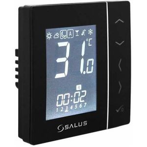 Salus VS30B Programmierbarer Thermostat in schwarz 230 Volt 112644