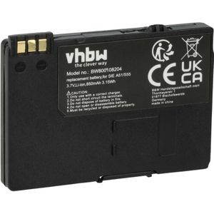 vhbw Akku kompatibel mit Siemens M55, M56, MC60, S55, S56, S57 Ersatz für BASIC56 schnurlos Festnetz Telefon (850mAh, 3,7V, Li-Ion)