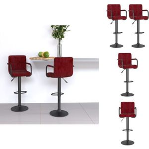 Vidaxl - Barhocker - Living Barhocker 2 Stk. Weinrot Samt - Rot