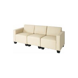 HHG - Modular 3-Sitzer Sofa Moncalieri creme
