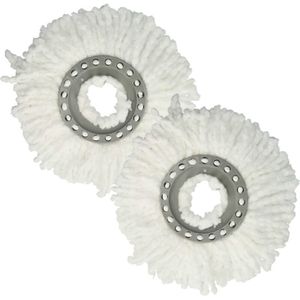 vhbw 2x Wischbezug kompatibel mit Leifheit Clean Twist Mop Ergo, Combi Mop Wischmopp - Ersatzkopf, Mikrofaser, Weiß