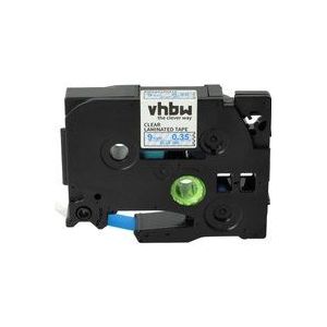 Vhbw - 1x Schriftband-Kassette kompatibel mit Brother pt 1200S, 1200P, 1200, 11Q, 1190 Etiketten-Drucker 8m x 9mm Blau auf Transparent, Laminiert