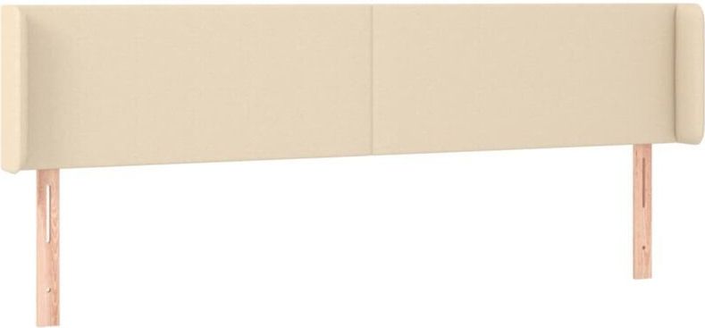 Kopfteil mit Ohren Creme 203x16x78/88 cm Stoff Vidaxl