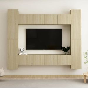 Torana - 8-tlg. TV-Schrank-Set Sonoma-Eiche Holzwerkstoff