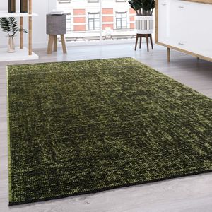 Paco Home - Teppich Wohnzimmer Flachgewebe Modern Sisal Muster Einfarbig Pastell Fransen 60x100 cm, Grün