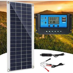 Ymyny - Crediri 30 w 12 v Solarpanel-Kit, Solarpanel-Batterieladegerät mit 60 a Solarladeregler für Wohnmobil, Yacht, Gartenbeleuchtung im Freien