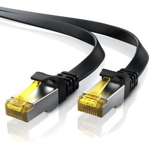 LAN-Kabel CAT.7, RJ-45 (Ethernet), cat 7 Flachband u/ftp Gigabit Netzwerkkabel 10 Gbit/s Patchkabel - 20m - Primewire