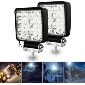Arbeitsscheinwerfer led 12v, 2x 48W Scheinwerfer für Traktor, Auto led Strahler lkw, Offroad, pkw Zusatzscheinwerfer IP67 Wasserdicht