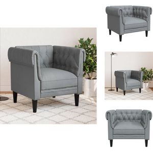 Vidaxl - Chesterfield-Sessel Hellgrau Stoff - Chesterfield Sessel - Sofa - Lounge Chair - Lesesessel - Grau