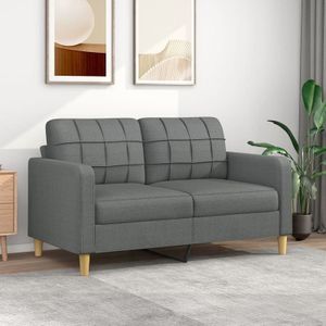 2-Sitzer-Sofa Dunkelgrau 140 cm Stoff vidaXL