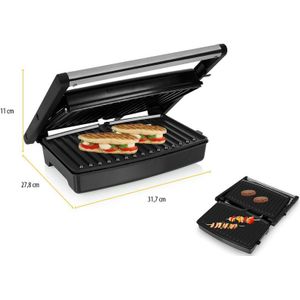 Elektro Kontaktgrill, Low Fat Multigrill Tischgrill, 1500Watt, 27x18cm