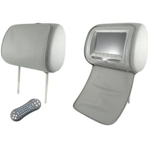 Trade Shop Traesio - Trade Shop - paar auto kopfstütze monitor lcd 7 zoll dvd usb sd karte mit klappe -
