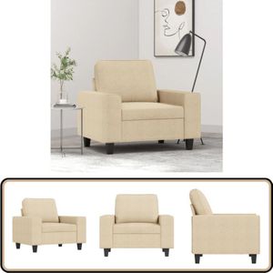 Vidaxl - Sessel Creme 60 cm Stoff - Esszimmerstuhl - Wohnzimmersofa - Gemütlicher Sessel - Cremefarbener Stuhl - Polstersessel