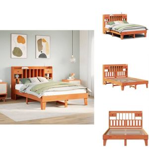 Vidaxl - Massivholzbett ohne Matratze Wachsbraun 140x190 cm Kiefernholz - Bettgestell - Bettrahmen - Schlafzimmermöbel - Bett