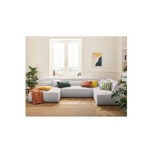Onyx - 7-sitzer wohnlandschaft rechts - cord - hellgrau