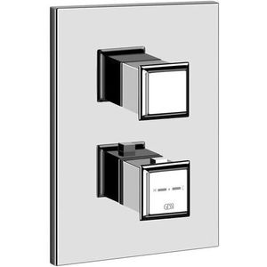 Gessi - Eleganza, Fertigmontageset für Unterputz-Thermostat, mit