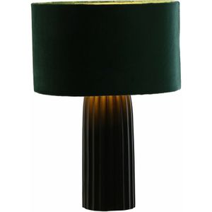 Tischleuchte dkd homedecor velvet green aluminium (26 x 26 x 37 cm)