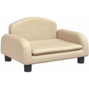 Kindersofa Creme 50x40x30 cm Stoff Vidaxl
