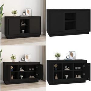 Vidaxl - Sideboard Schwarz 102x35x60 cm Holzwerkstoff - Schreibtisch - Sideboard - Wohnzimmerschrank - Regal - Schwarz - Home & Living