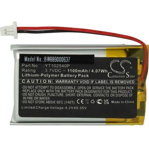 Vhbw - Akku Ersatz für Sena YT102540P für Wireless Headset Kopfhörer (1100mAh, 3,7V, Li-Polymer)