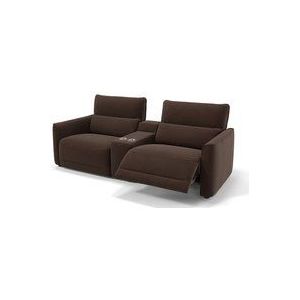 Sofanella - Stoff 2-Sitzer Kinosofa gala Dunkelbraun s: 186 Breite x 101 Tiefe - Dunkelbraun