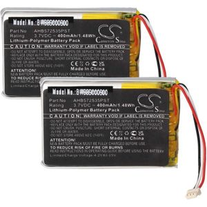 2x Akku Ersatz für Jabra AHB572535PST für Wireless Headset Kopfhörer (400 mAh, 3,7 v, Li-Polymer) - Vhbw