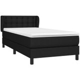 Vidaxl - Boxspringbett mit Matratze Schwarz 90x190 cm Stoff
