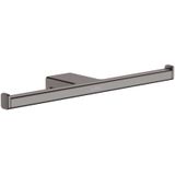 AddStoris - Doppelpapierrollenhalter, Chrom schwarz gebürstet 41748340 - Hansgrohe