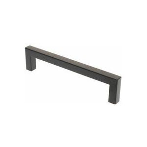 Möbelgriff BA 128mm, Küchengriff Schwarz matt, Türgriff eckig