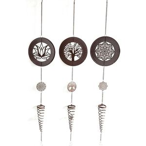 Zen Et Ethnique - Signes Grimalt Metallanhängerdekoration Hängende 3 Hangeinheiten Brown Metal 5x18x95cm 24593