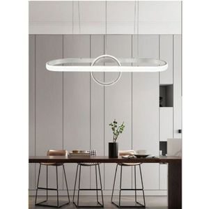 Trade Shop Traesio - Trade Shop - led design oval weiss modern kreis pendel leuchter 54W LP-30B -