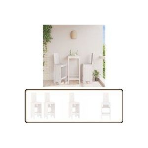 Vidaxl - Barhocker 2 Stk. Weiß 40x42x120 cm Massivholz Kiefer - Holz Barhocker - Gartenhocker - Kiefernholzhöcker - Outdoor Möbel - Terrassenmöbeln