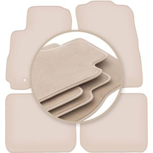 Beige PREMIUM-Matten für: Mitsubishi Outlander I SUV 2001-2006