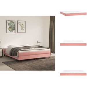 Vidaxl - Taschenfederkernmatratze Rosa 180x200x20 cm Samt - Samtmatratze - Federkernmatratze - Doppelbettmatratze - Rosa Matratze - Bequeme Matratze