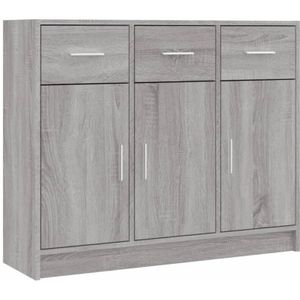 Sideboard Grau Sonoma 91x28x75 cm Holzwerkstoff Vidaxl