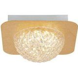 Suchscheinwerfer Celestia 1 Light Square led Deckenleuchte - Blattgold mit klarem Acryl