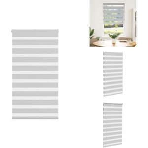 Vidaxl - Zebrarollo Hellgrau 90x100 cm Stoffbreite 85,9 cm Polyester - Zebra-Jalousie - Zebra-Jalousien - Zebra-Rollo - Doppelrollo
