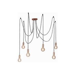 Endon - Studio - 6 Light Cluster Pendant Copper Plate, E27