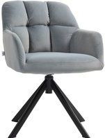 Sessel Drehbarer Loungesessel mit Samtoptik, Armlehne, Esszimmerstuhl drehbar, Drehsessel mit Metallbeine, Küchenstuhl, für Schlafzimmer, Küche,