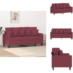 Vidaxl - 2-Sitzer-Sofa Weinrot 140 cm Stoff - 2-Sitzer Sofa - Wohnlandschaft - Couch - Leder Sofa - Samtcouch