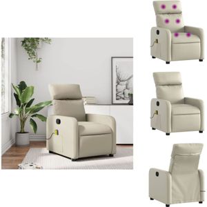 Vidaxl - Massagesessel Creme Kunstleder - Massage Sessel - Relaxsessel - TV-Sessel - Bequeme Lounge - Ergonomischer Stuhl