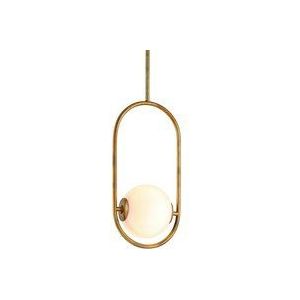 Hudson Valley Lighting - Everley 1 Pendelleuchte Vintage Messing, Glas