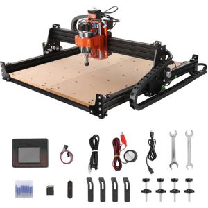 Mophorn - 300W CNC-Fräsmaschine, 3-Achsen-GRBL-Steuerung für Holzgravur,Schnitzen und Fräsen. 400 x 400 x 60 mm/15,75 x 15,75 x 2,36 Zoll