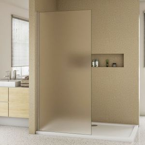 Duschwand 100x200cm begehbare Duschwand Walk In 10mm Nano esg Milchglas Höhe 200cm