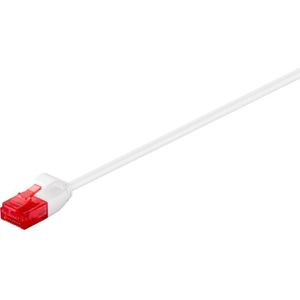 Cat 6 Slim-Patchkabel, u/utp, weiß, Kupferleiter (cu). Kabellänge 3 m