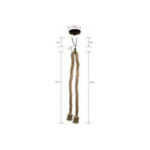 Seil-Kronleuchter, industrielle Hängelampe, Seil-Lampe, industrieller Kronleuchter, Hanfseil-Lampe, Deckenleuchte, 100 cm, —