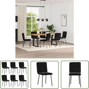 The Living Store - vidaXL Esszimmerstühle 6 Stk. Schwarz Samt