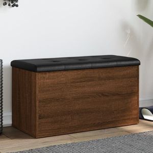 Torana - Sitzbank mit Stauraum Braun Eiche 82x42x45 cm Holzwerkstoff