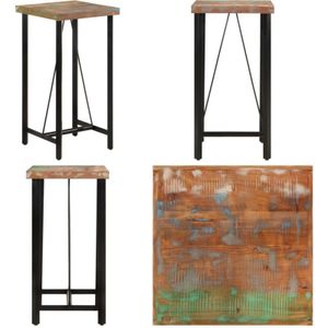 Vidaxl - Bartisch 55x55x107 cm Altholz Massiv und Eisen - Esstisch - Bartisch - Bistrotisch - Holzt Tisch - Vintage Möbel - Home & Living