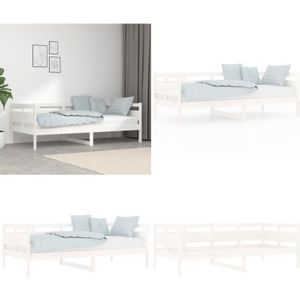 Vidaxl - Tagesbett Weiß Massivholz Kiefer 90x190 cm - Holzbett - Gästebett - Daybed - Kiefernholz - Weißes Möbelstück - Home & Living